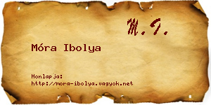 Móra Ibolya névjegykártya