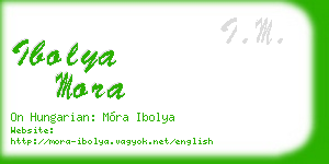 ibolya mora business card